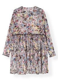 PLEATED GEORGETTE F3401 MINI KJOLE OFFWHITE GANNI
