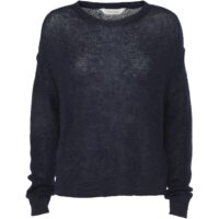 Giselle Mohair Strik Sweater - Mørk Safir, Loose Fit