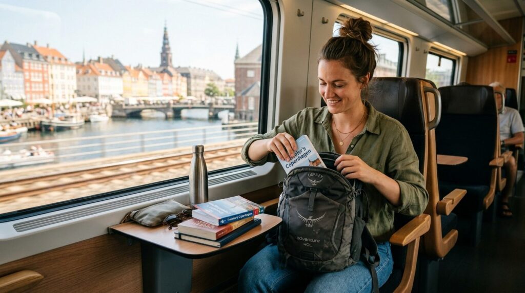 Professional stock photo, 16:9 aspect ratio: Active traveler